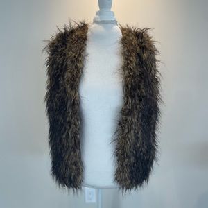 Faux fur brown vest